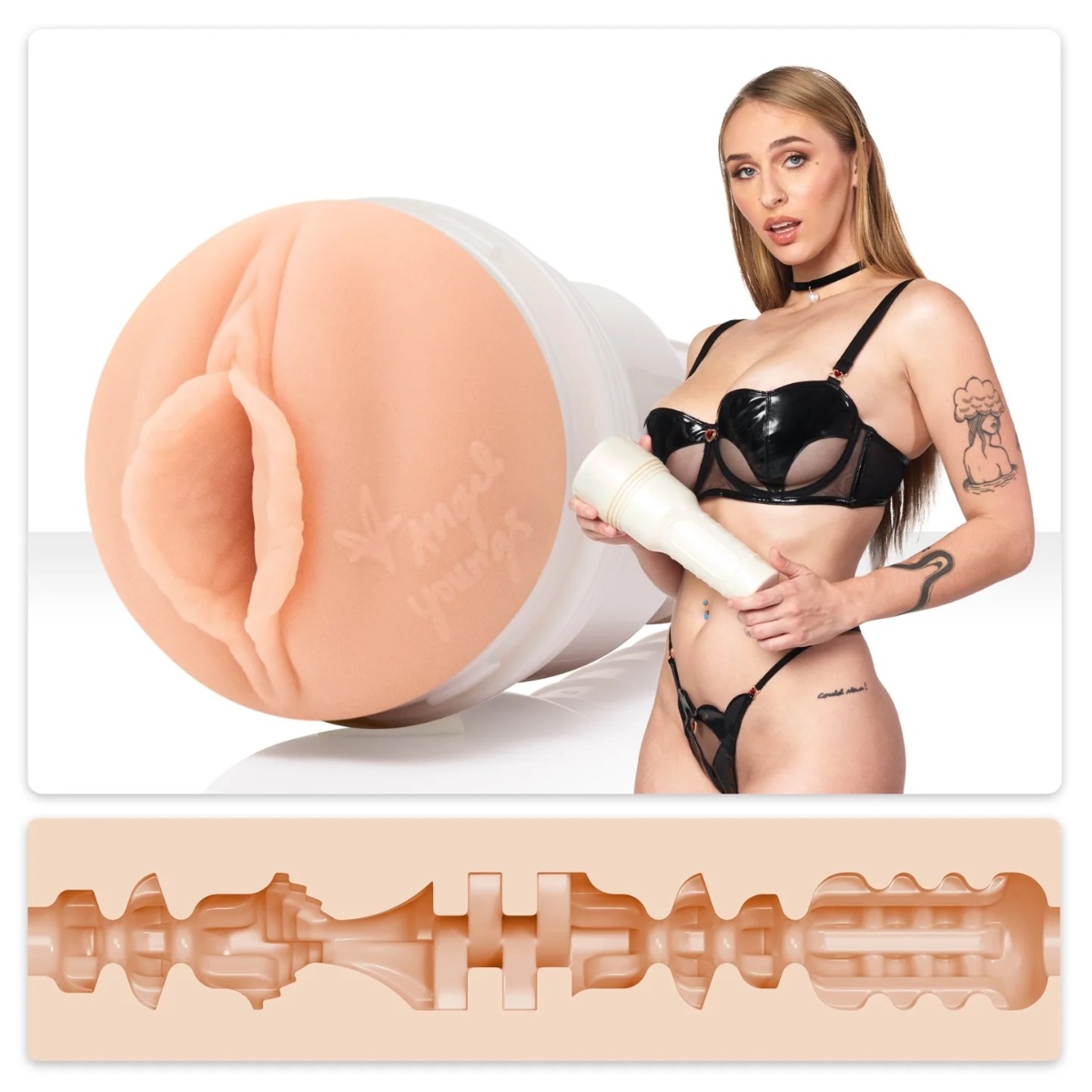 Angel Youngs Fleshlight Review - Sweetness Fleshlight Sleeve - Charm Fleshlight Texture